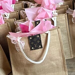 NEW Upcycled LV Jute Bag